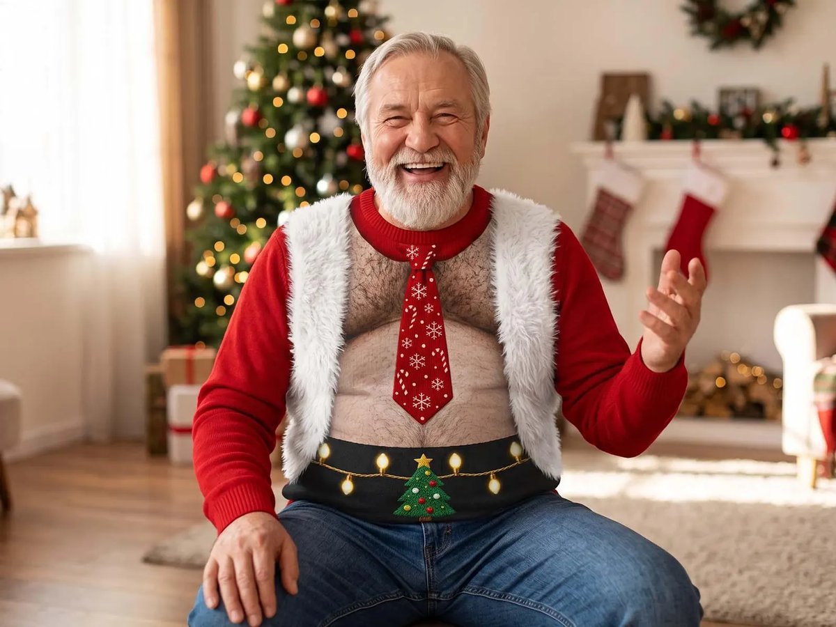 Santa 6-Pack Abs Single Guy