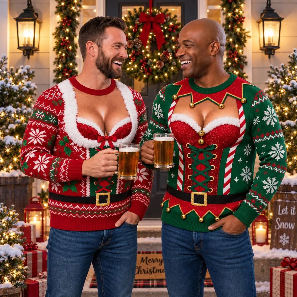 Cleavage Bra Gag Sweater Friends